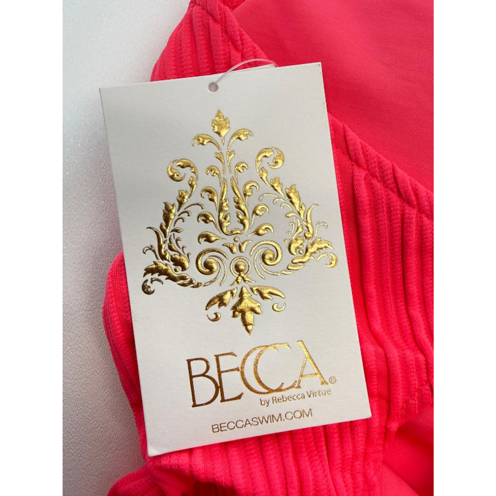 BECCA by Rebecca Virtue Womens Moon Ridge High-Neck One-Piece M Pink - Picture 7 of 7